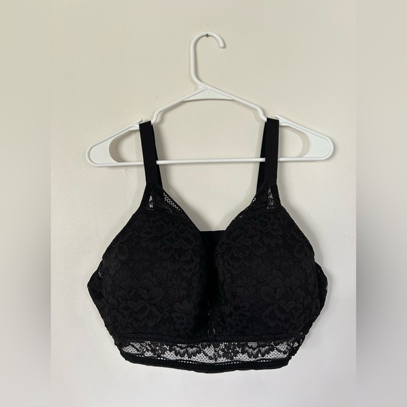 Knix Lace Longline Bra Size XXXXL+ Gilded Black Wireless Lightly Padded - Picture 1 of 8